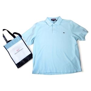 Vineyard Vines Men's Sky Blue Polo Shirt Size Large